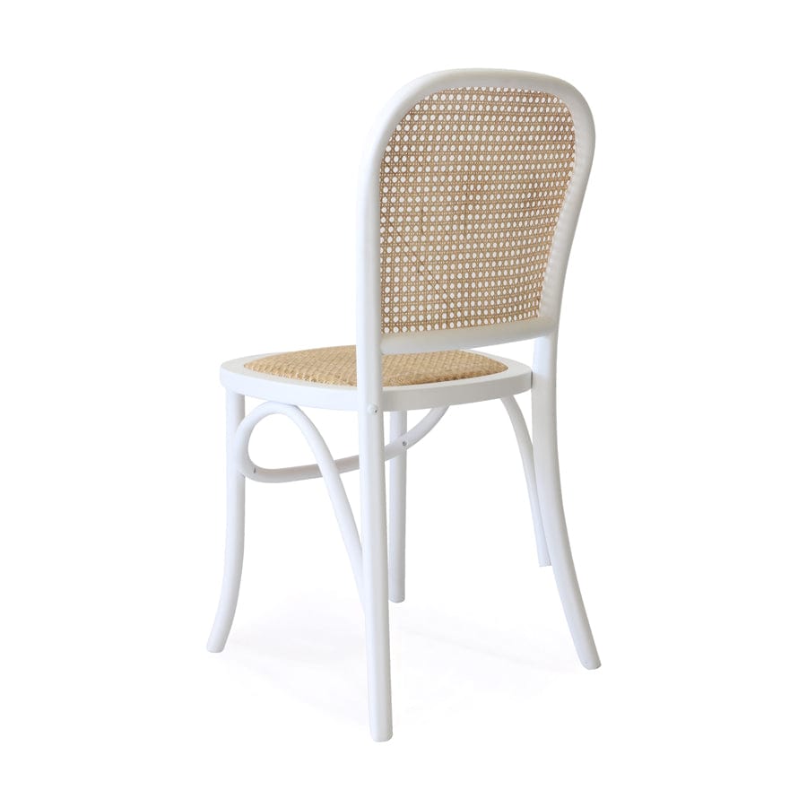 Salsa Rattan & Bentwood Dining Chair White | Set of 2 By Black Mango