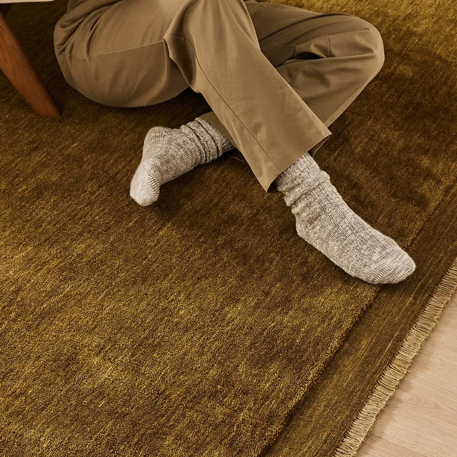 Silvio Woolen Rug Oakmoss By Black Mango Interiors