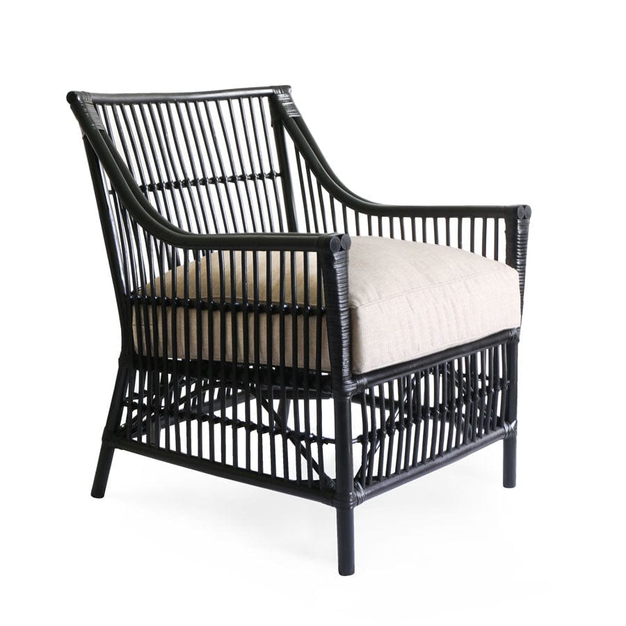 Sorrento Rattan Lounge Chair Black By Black Mango