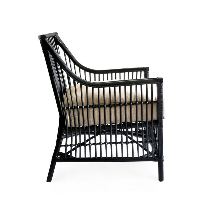 Sorrento Rattan Lounge Chair Black By Black Mango