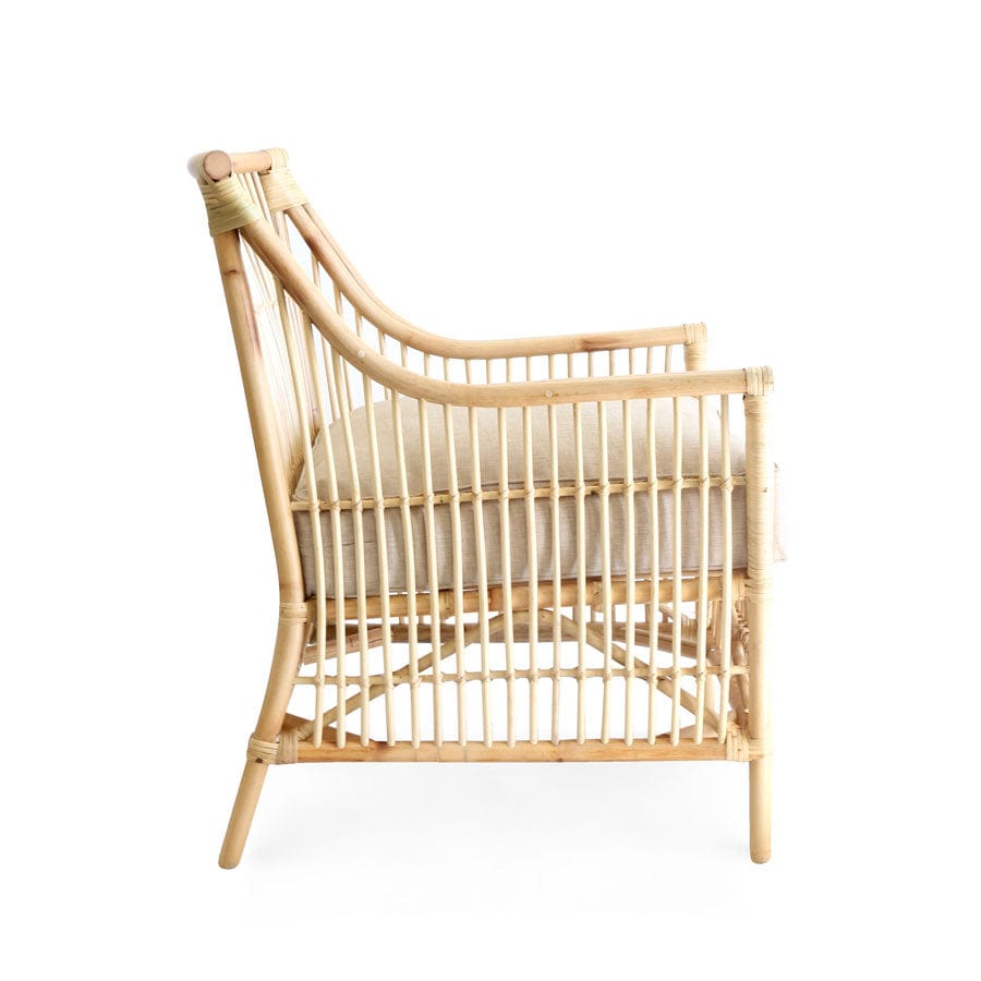 Sorrento Rattan Lounge Chair Natural By Black Mango