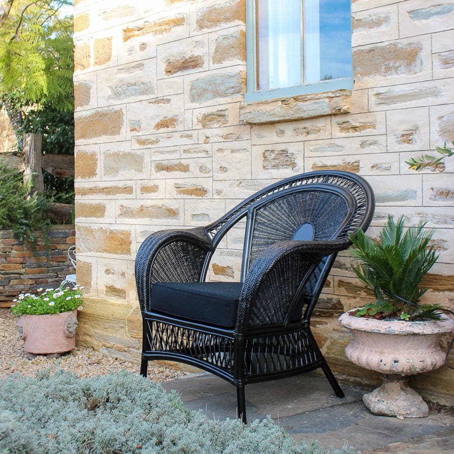 Southern Rattan Lounge Chair Black By Black Mango