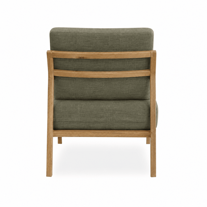 Stanford Oak Arm Chair Olive By Black Mango Interiors
