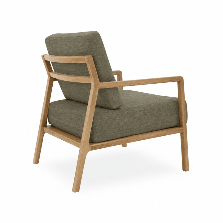 Stanford Oak Arm Chair Olive By Black Mango Interiors