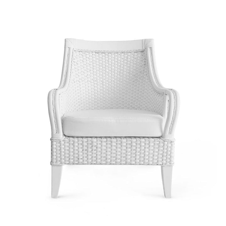 Tamia Rattan Lounge Chair White By Black Mango