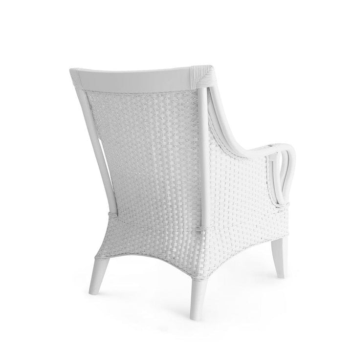 Tamia Rattan Lounge Chair White By Black Mango