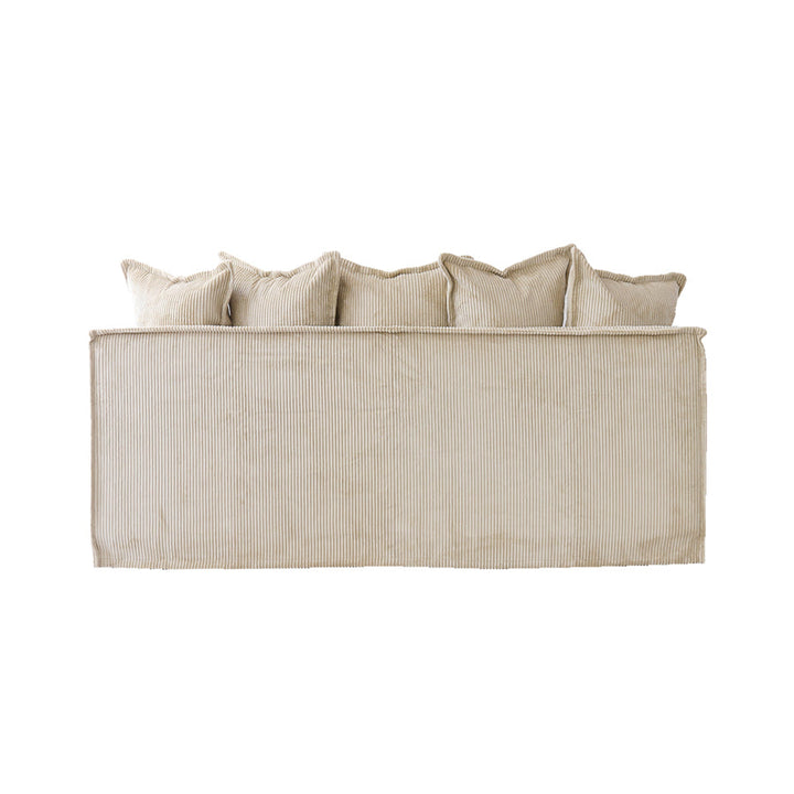 The Cloud 2 Seater Sofa with Almond Corduroy Slipcover By Black Mango