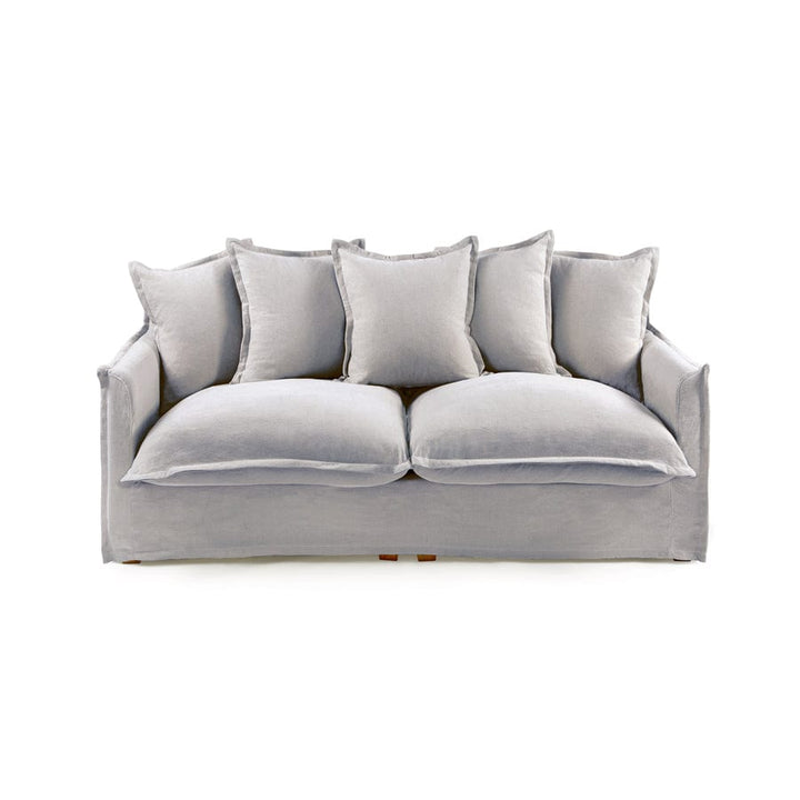 The Cloud 2 Seater Sofa with Cloudy Grey Slipcover By Black Mango