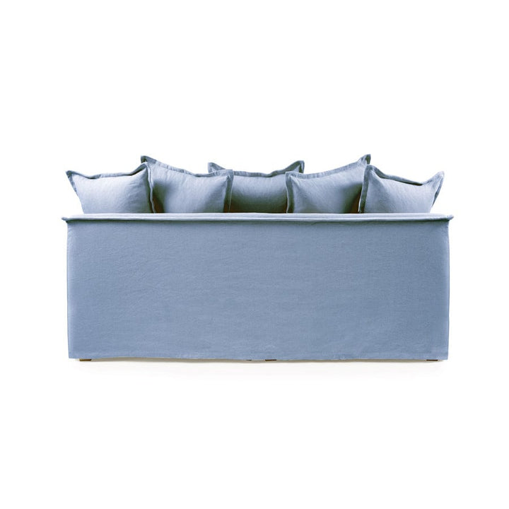 The Cloud 2 Seater Sofa with Denim Blue Slipcover By Black Mango