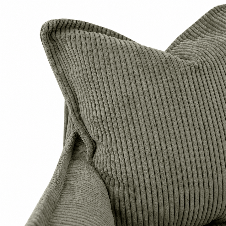 The Cloud 2 Seater Sofa with Eucalyptus Corduroy Slipcover By Black Mango Interiors