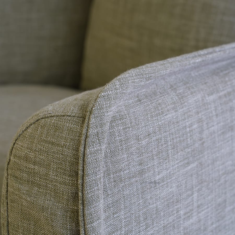 The Cloud 2 Seater Sofa with Olive Slipcover By Black Mango Interiors