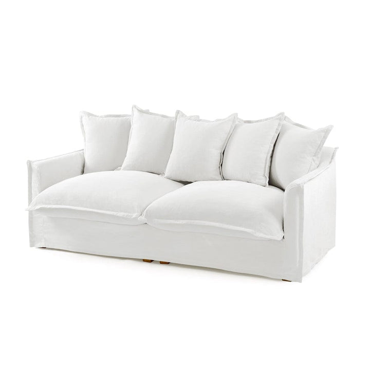 The Cloud 3 Seater Sofa with White Slipcover By Black Mango