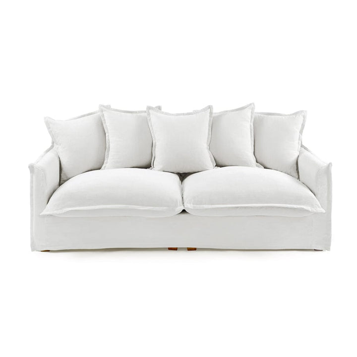 The Cloud 3 Seater Sofa with White Slipcover By Black Mango