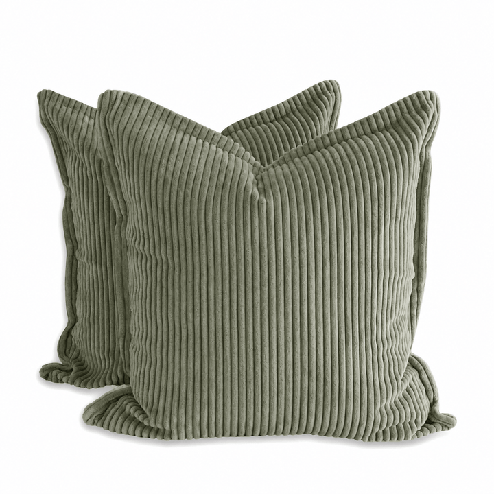 The Cloud Cushion Cover Eucalyptus | Set of 2 By Black Mango Interiors