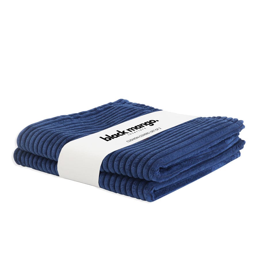The Cloud Cushion Cover Navy | Set of 2 By Black Mango Interiors
