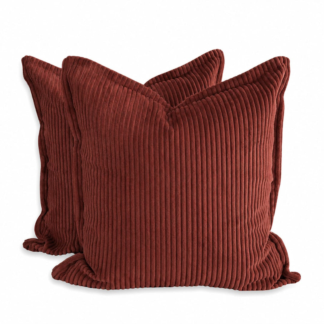 The Cloud Cushion Cover Rust | Set of 2 By Black Mango Interiors