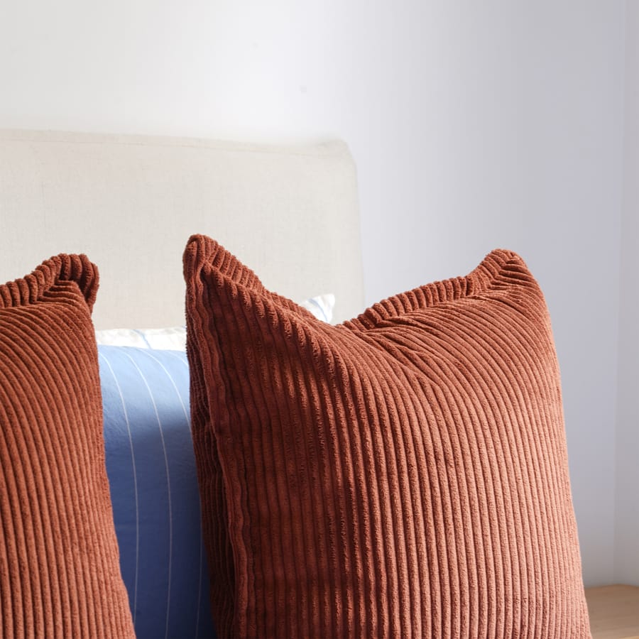 The Cloud Cushion Cover Rust | Set of 2 By Black Mango Interiors