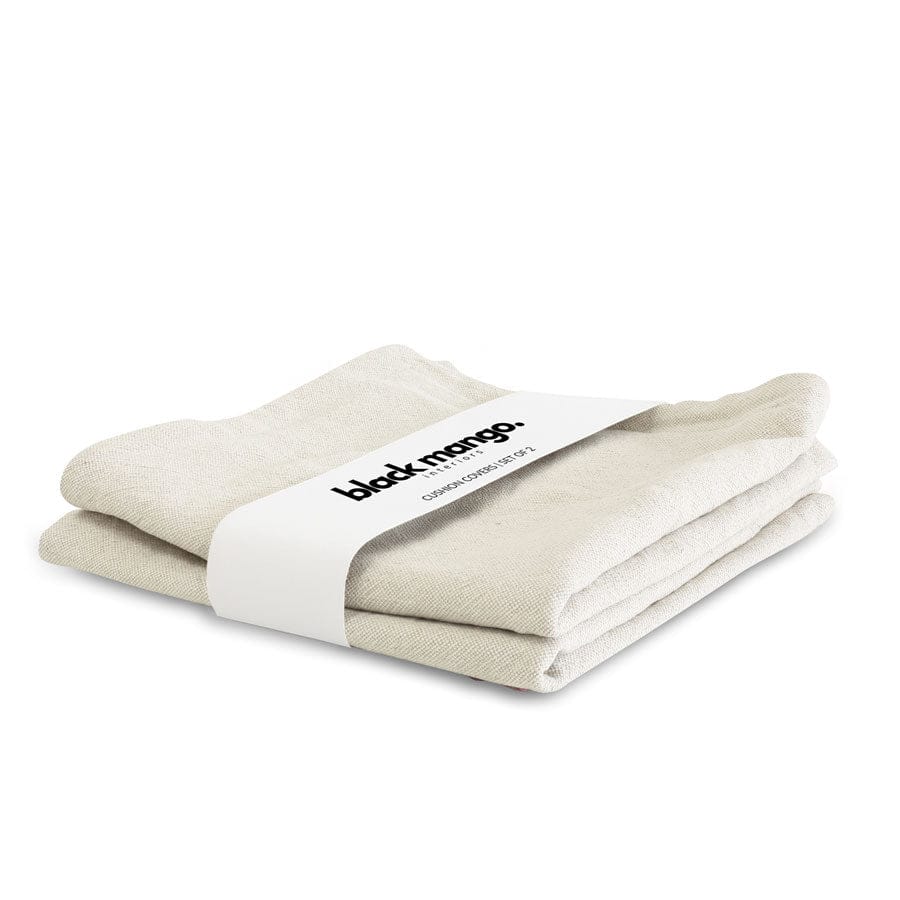 The Cloud Cushion Cover Stone | Set of 2 By Black Mango Interiors