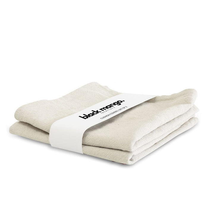 The Cloud Cushion Cover Stone | Set of 2 By Black Mango Interiors