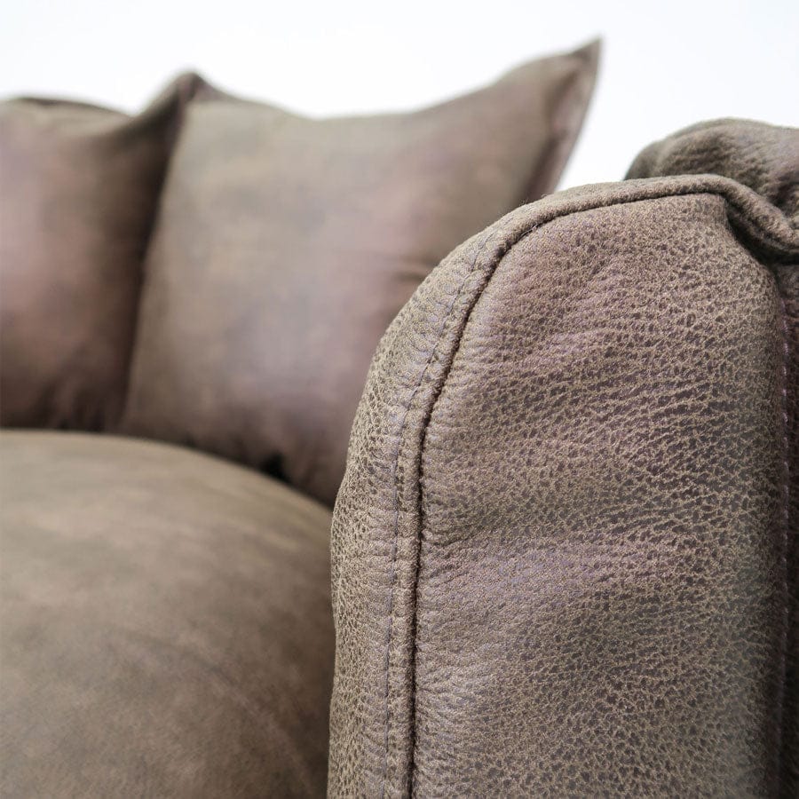 The Cloud Single Seater with Brunswick Leatherette Slipcover By Black Mango Interiors