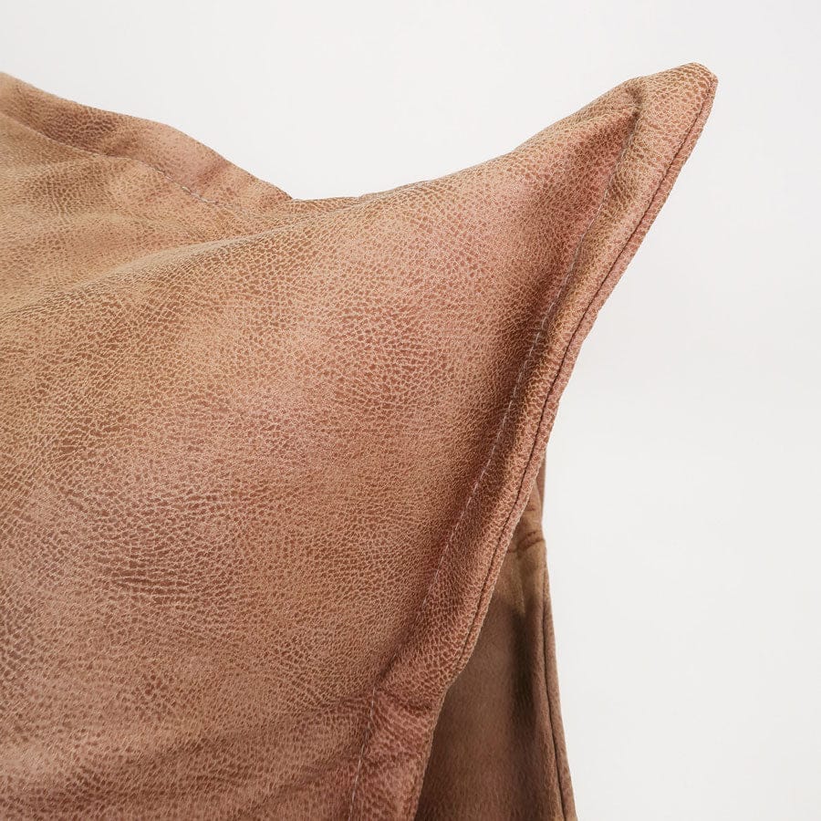 The Cloud Single Seater with Fawn Leatherette Slipcover By Black Mango Interiors