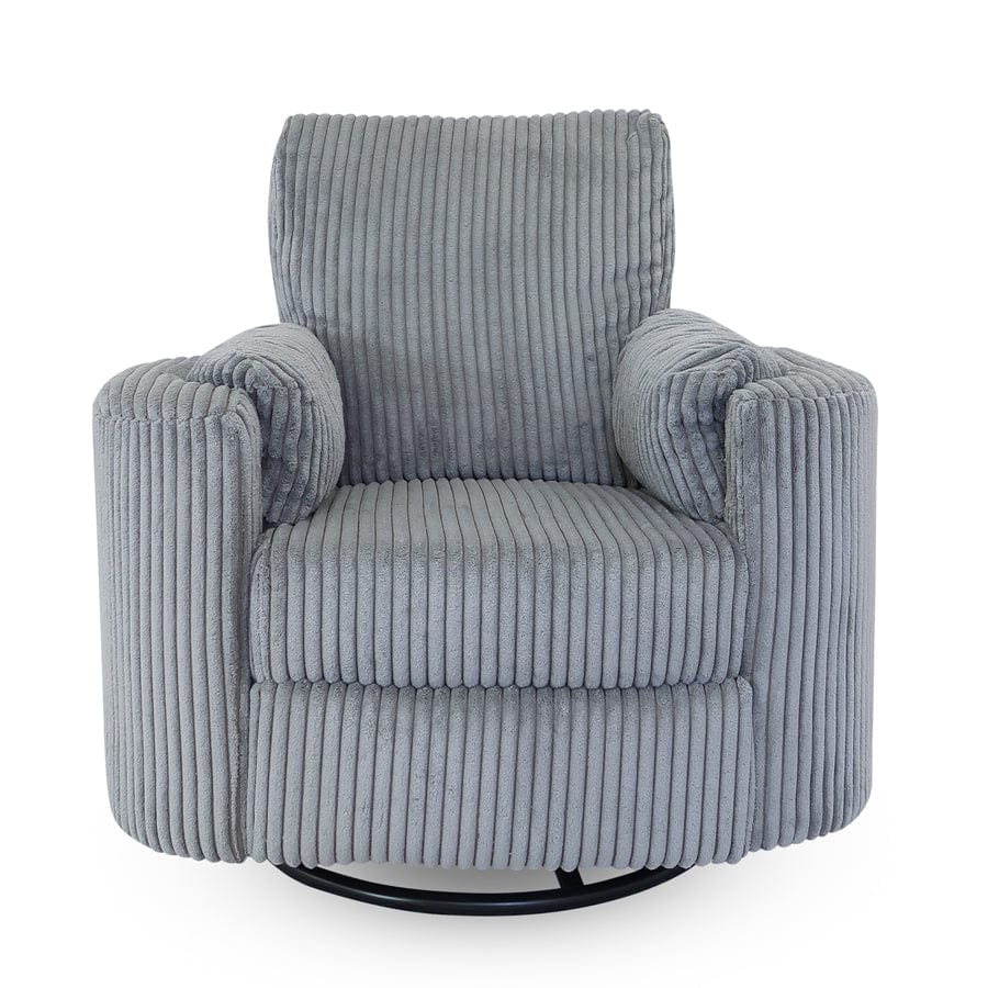 The Hug Swivel Recliner Chair Grey By Black Mango