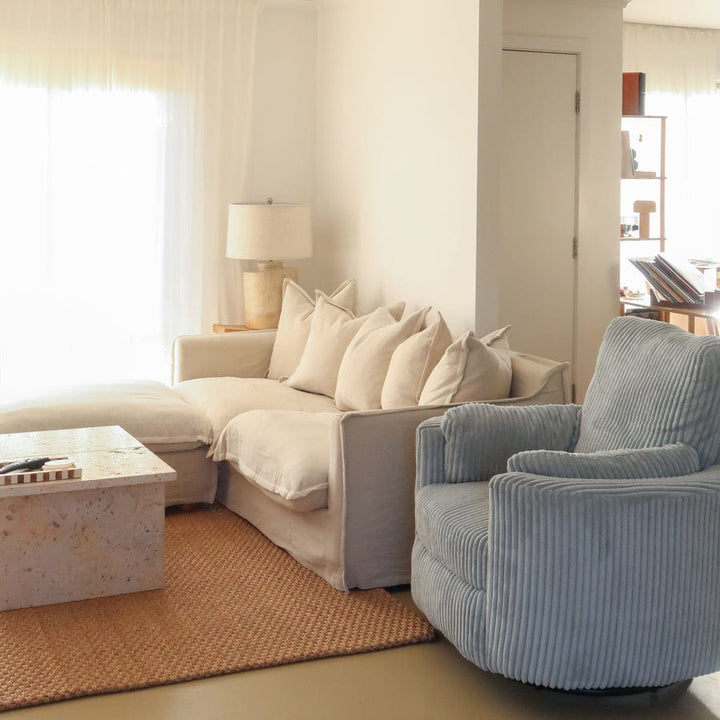 The Hug Swivel Recliner Chair Sea By Black Mango Interiors