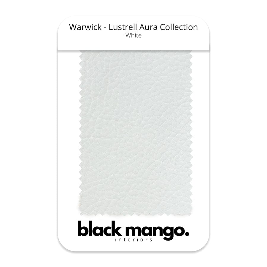 Warwick - White Leatherette (Anka Chairs) Swatches By Black Mango Interiors