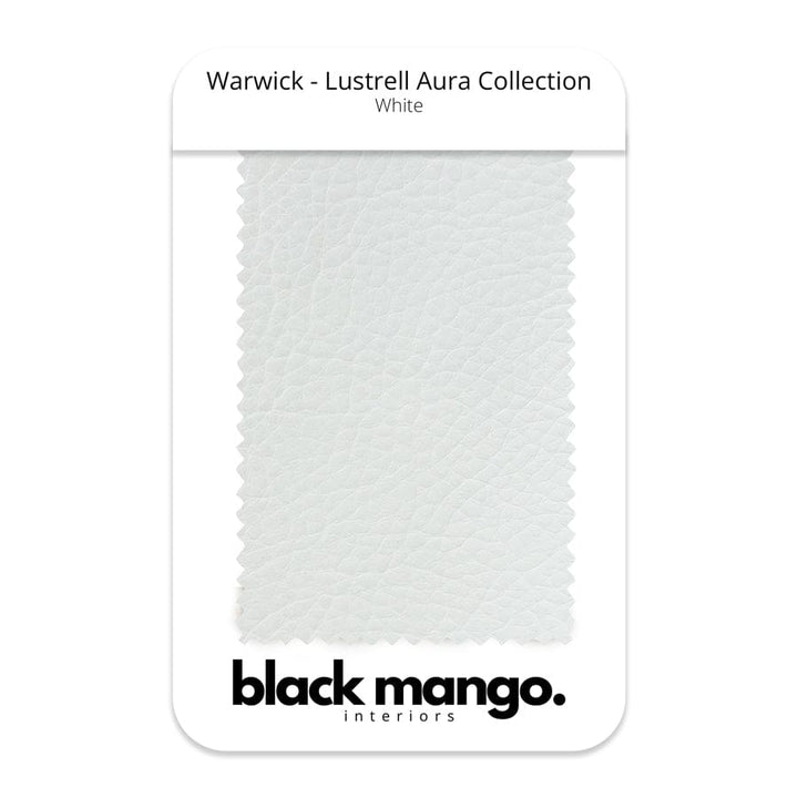 Warwick - White Leatherette (Anka Chairs) Swatches By Black Mango Interiors